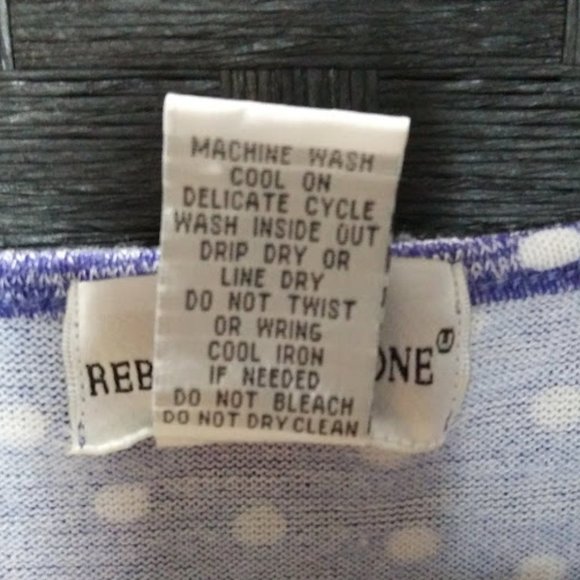 REBECCA MALONE* BLUE TOP W/POLKA DOTS *WOMEN SIZE XL - Picture 5 of 5
